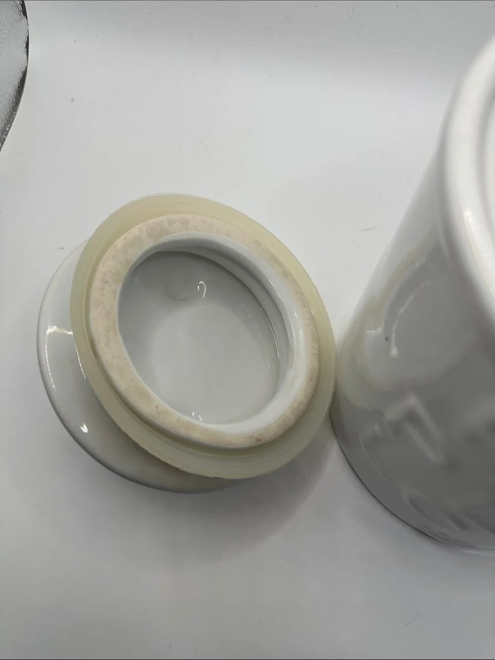 White Ceramic Pet Treat Jar - Eat Play Love